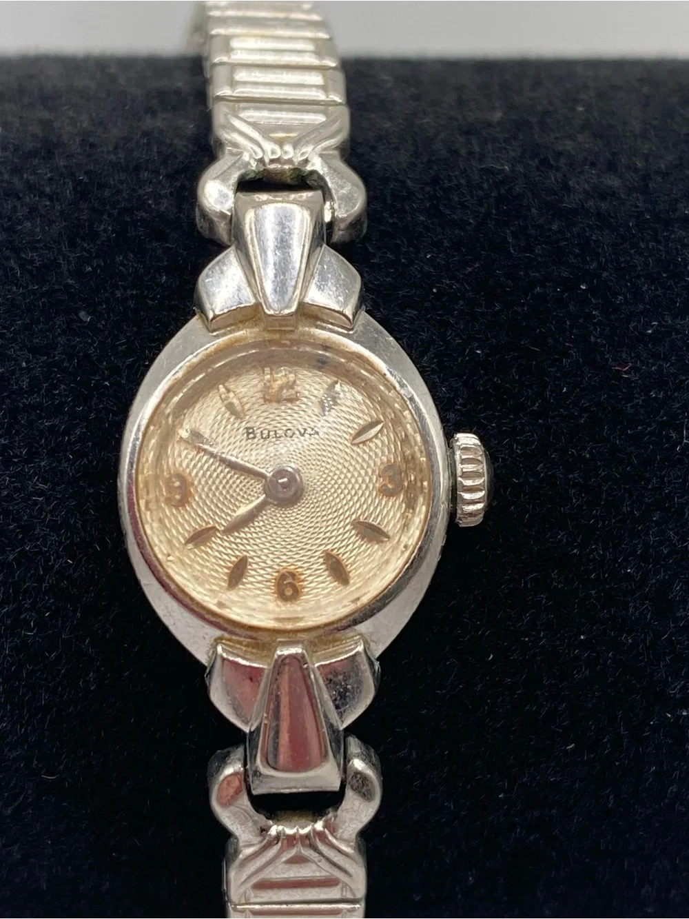 Bulova 10k rolled gold plate U4835 with Seidel  Ladies SilverTone Band Watch
